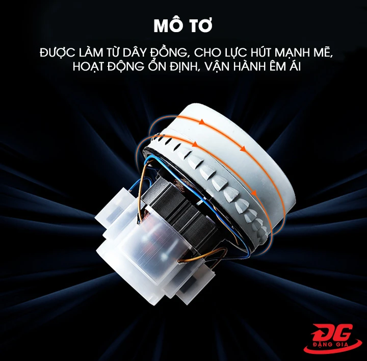 Motor máy hút bụi công nghiệp được quấn dây đồng nguyên chất