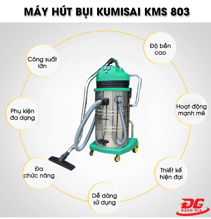 Model máy hút bụi công nghiệp kumisai kms 803
