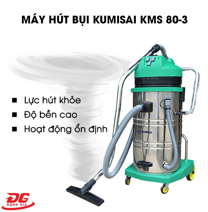 model máy hút bụi công nghiệp Kumisai KMS 80-3 giá tốt