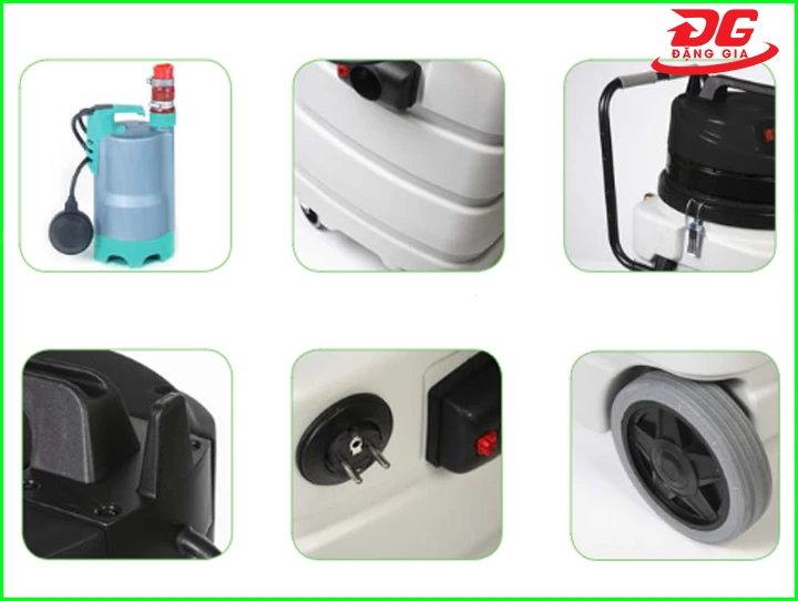 Các bộ phận cấu thành máy hút bụi IPC DAK429 SUB đều được làm từ vật liệu bền bỉ