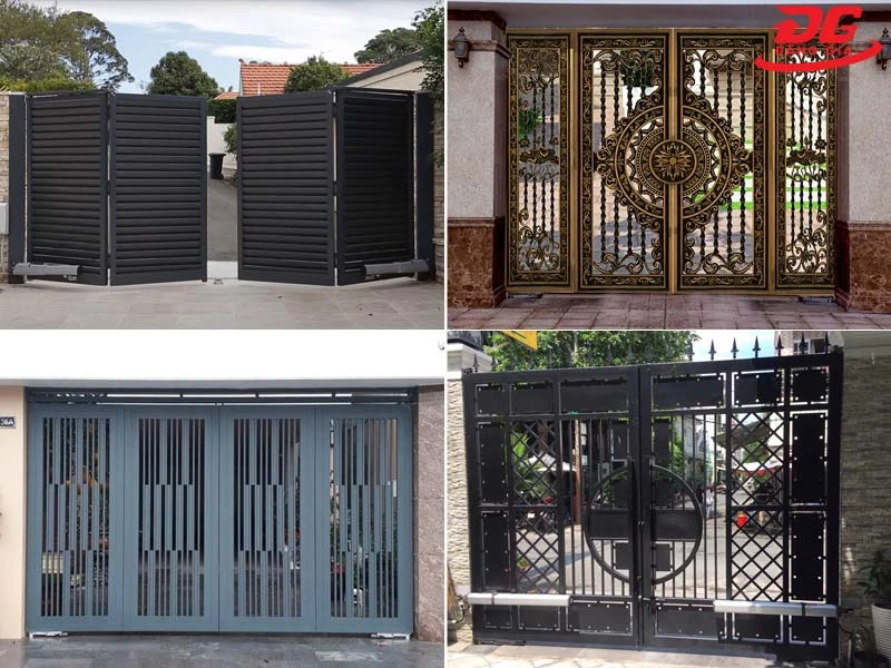 Cửa cổng 4 cánh xếp trượt tự động: Bền bỉ, thẩm mỹ, tiện lợi