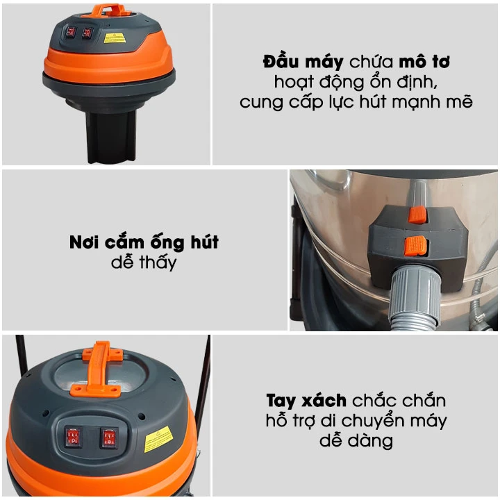 Motor máy hút bụi Palada PD70 mạnh mẽ