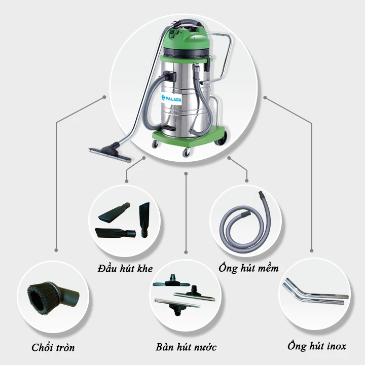 Máy hút bụi nhà xưởng palada PD803