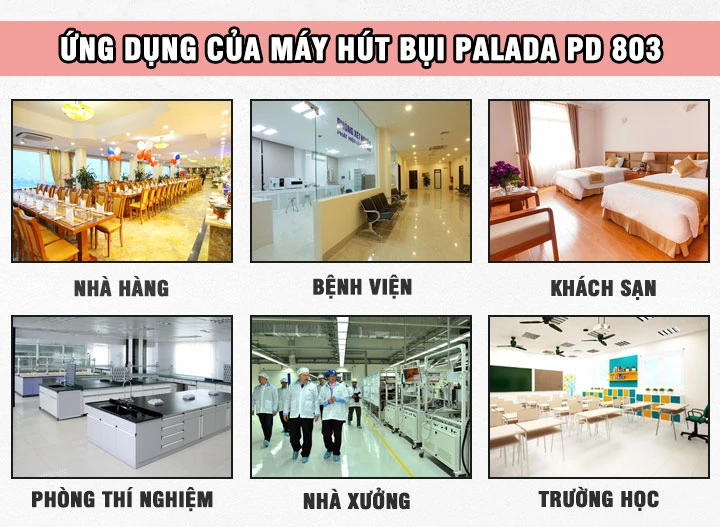Ứng dụng đa dạng của máy hút bụi công nghiệp PD803