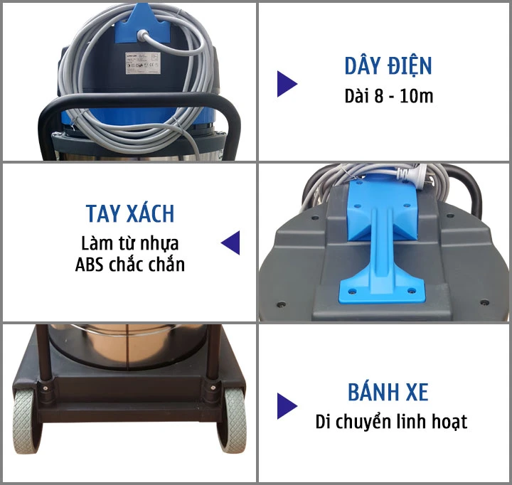  Thiết kế của máy hút bụi Palada PD 70A thân thiện với người sử dụng
