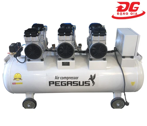Hình ảnh sản phẩm Máy nén khí không dầu, giảm âm Pegasus TM-OF1100x3-180L
