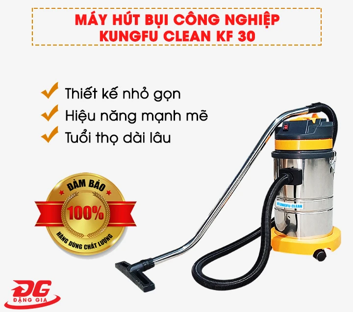 Máy hút bụi công nghiệp kungfu clean có thiết kế nhỏ gọn