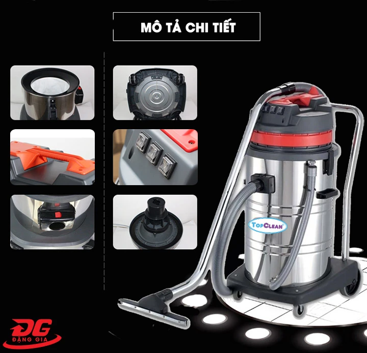 Cấu tạo cơ bản của máy hút bụi TopClean TC 60-3