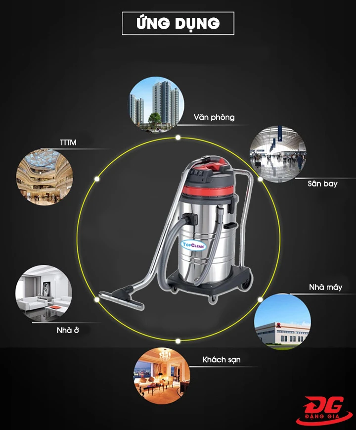 Ứng dụng quan trọng của máy hút bụi TopClean TC 60-3