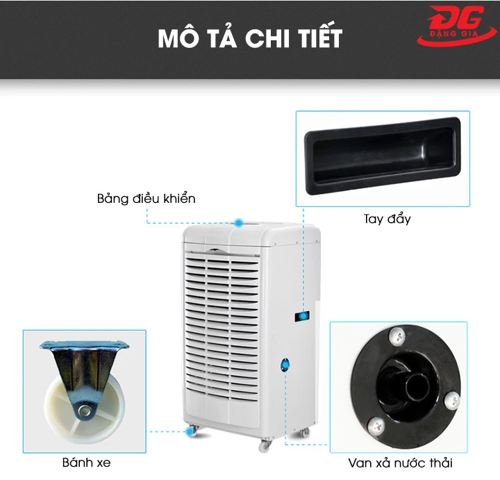 Cấu tạo ưu việt của máy hút ẩm Aikyo AD-1500 