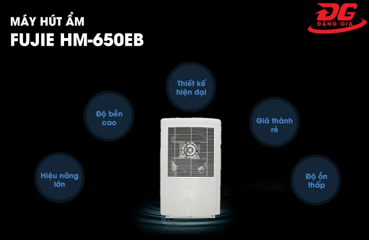 Máy hút ẩm công nghiệp Fujie HM-650EB với nhiều ưu điểm nổi bật