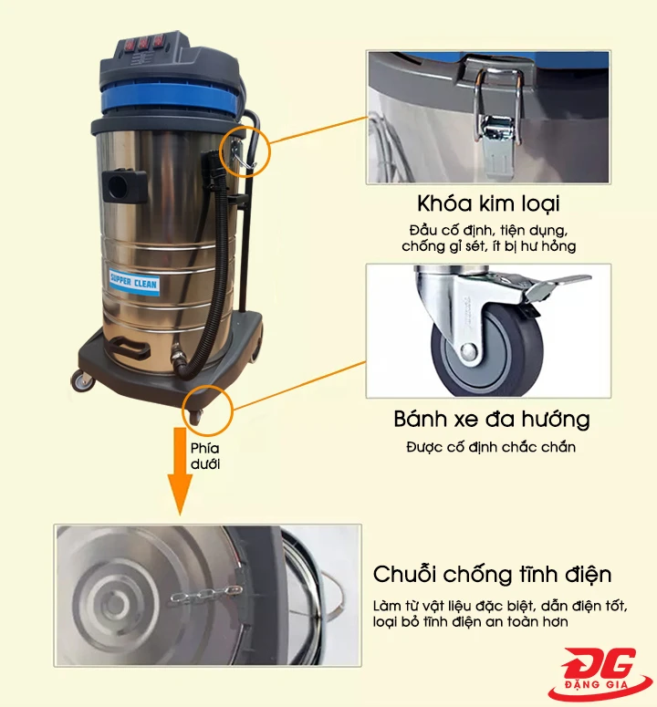 Hướng dẫn vệ sinh máy hút bụi công nghiệp suất cao Supper Clean SC80