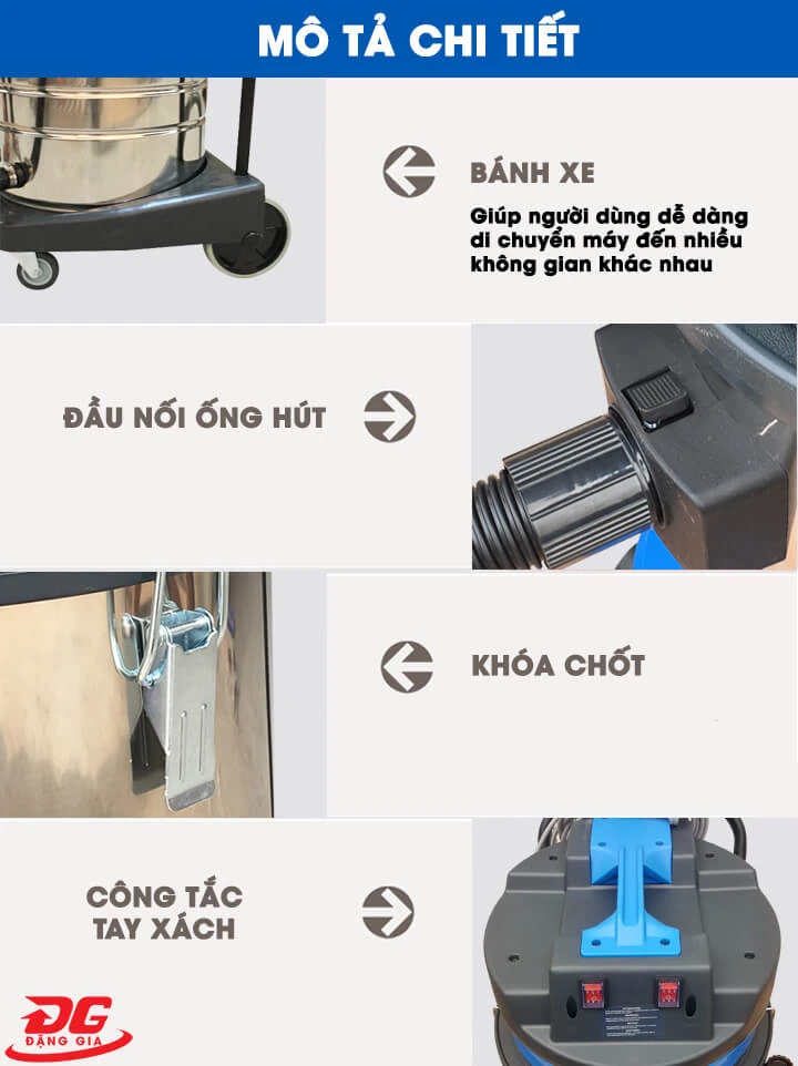 Máy hút bụi nhà xưởng công suất lớn Supper Clean SC70