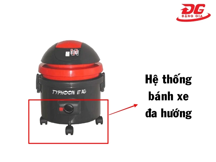 Mmáy hút bụi Typhoon E16 dễ dàng di chuyển