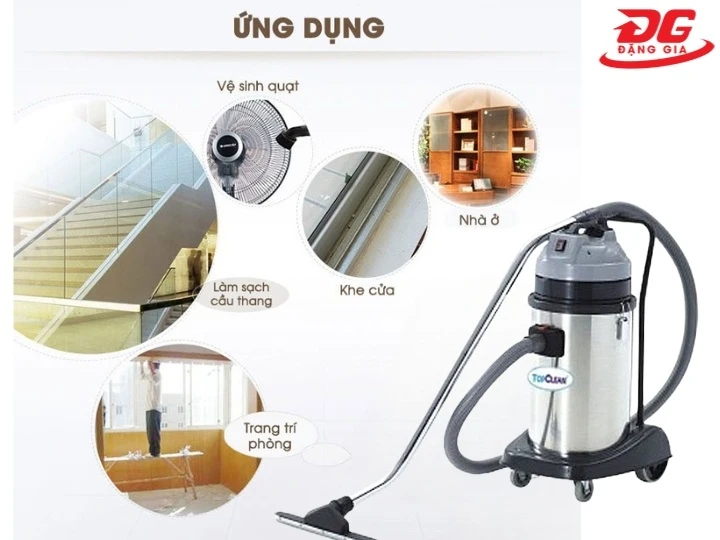 Ứng dụng máy hút bụi hút nước TopClean TC 40S