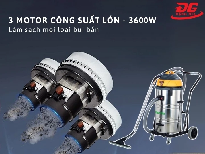 Máy hút bụi công nghiệp Clean Tech CT 823 motor khỏe