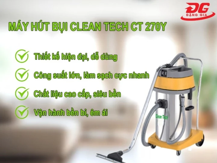 Máy hút bụi Clean Tech CT 270Y chất liệu cao cấp