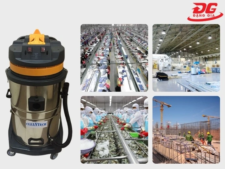 Ứng dụng máy hút bụi công nghiệp nhà xưởng Clean Tech CT380