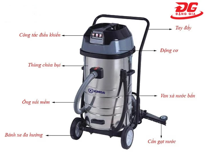 Máy hút bụi công nghiệp Kumisai KMS 380T New chính hãng