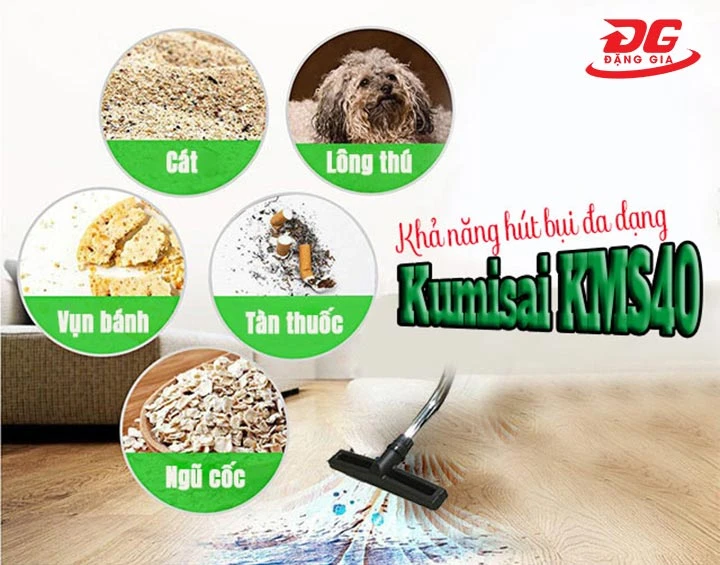 Máy hút bụi công nghiệp Kumisai KMS40 hút bụi đa năng
