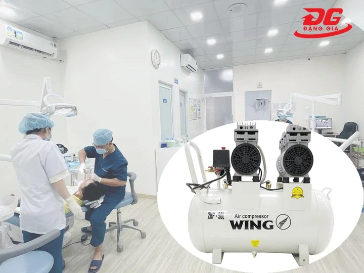 sử dụng Máy nén khí không dầu Wing TW-OF750X2