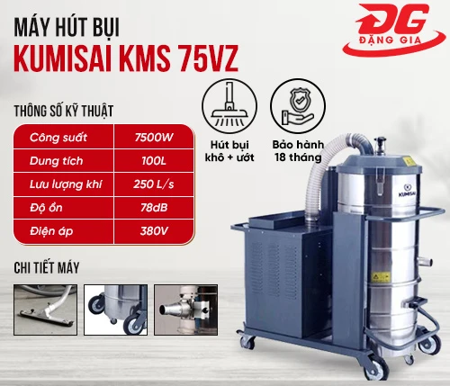 Máy hút bụi công nghiệp 3 pha Kumisai KMS 75VZ 2