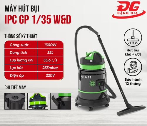 Máy hút bụi khô và ướt IPC GP 1/35 W&D 2