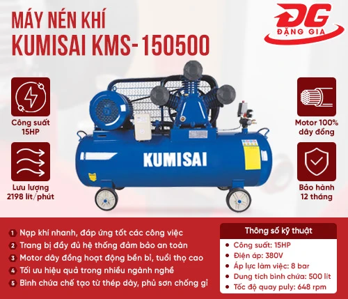 Máy nén khí Kumisai KMS-150500 2