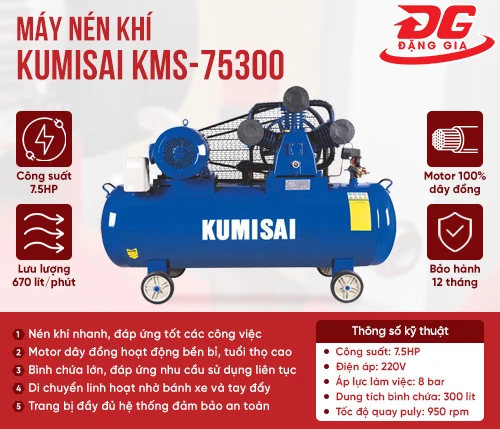 Máy nén khí Kumisai KMS-75300 2