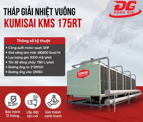 Tháp giải nhiệt vuông Kumisai KMS 175RT 2