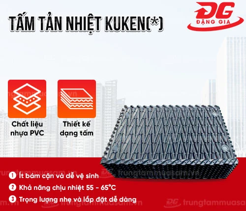 Tấm tản nhiệt PVC cho Tháp giải nhiệt KUKEN 2