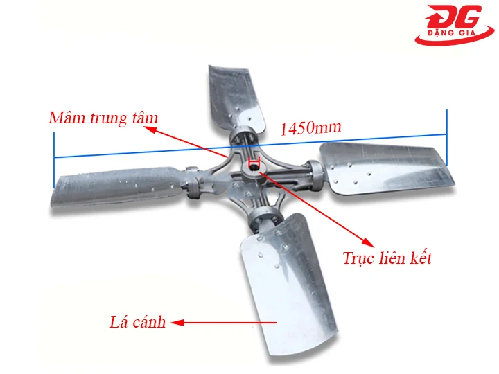 kết cấu cánh quạt D1450 