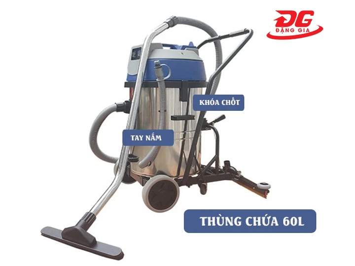 Máy hút bụi công nghiệp Palada PD 60-2 vận hành êm ái