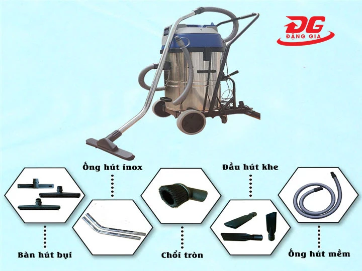 Phụ kiện & tính năng máy hút bụi công nghiệp Palada PD 60-2