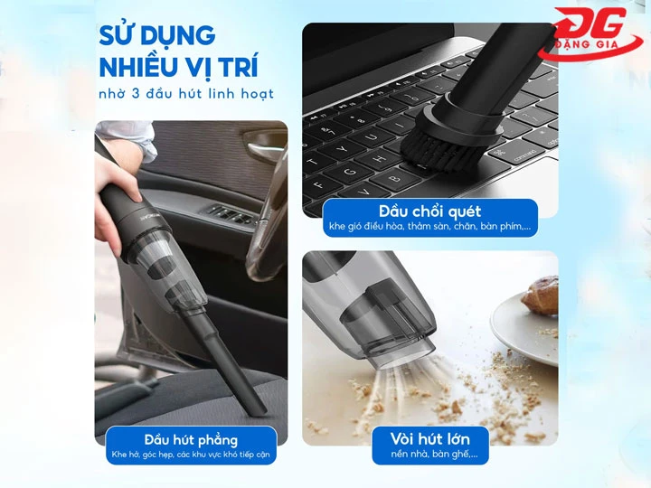 Máy hút bụi Medicar có nhiều đầu hút