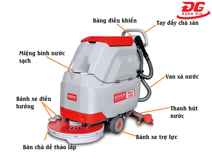 cấu tạo máy chà sàn Kenper S520B