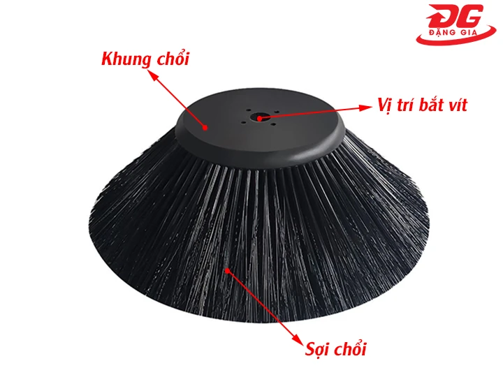 cấu tạo chổi bên xe quét rác KMS-S1