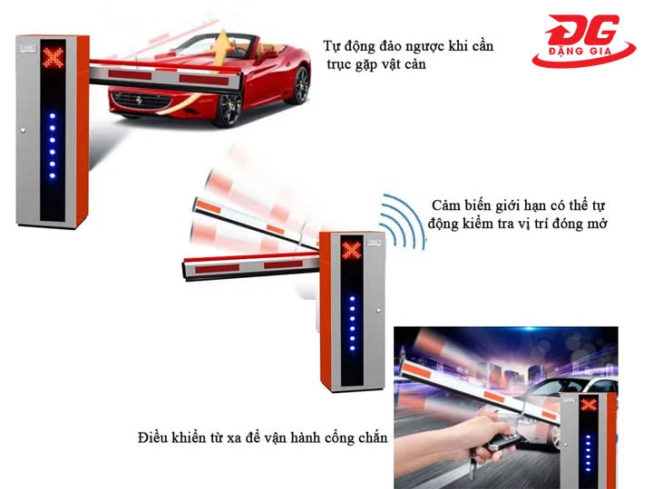 Cổng barrier FJC-D618B kết nối đa năng