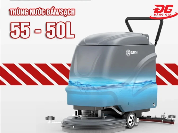 Thùng chứa máy chà nền Kumisai KMS-X2 tích hợp pin khô