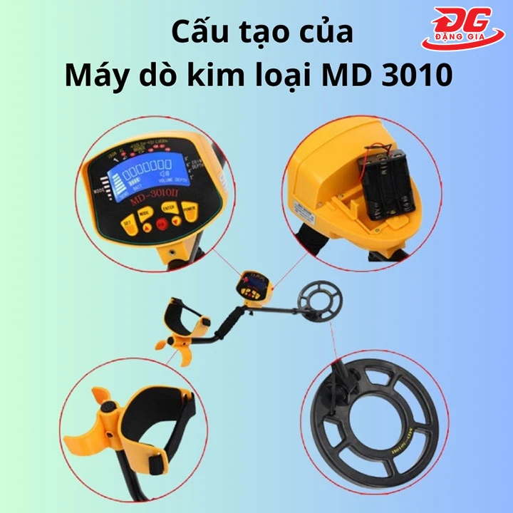 Cấu tạo của máy dò kim loại MD 3010
