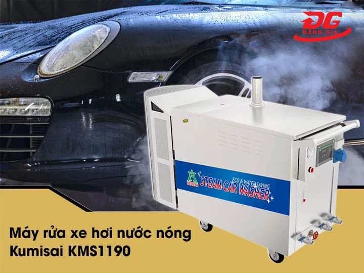 Máy rửa xe hơi nước nóng Kumisai KMS1190 làm sạch cao