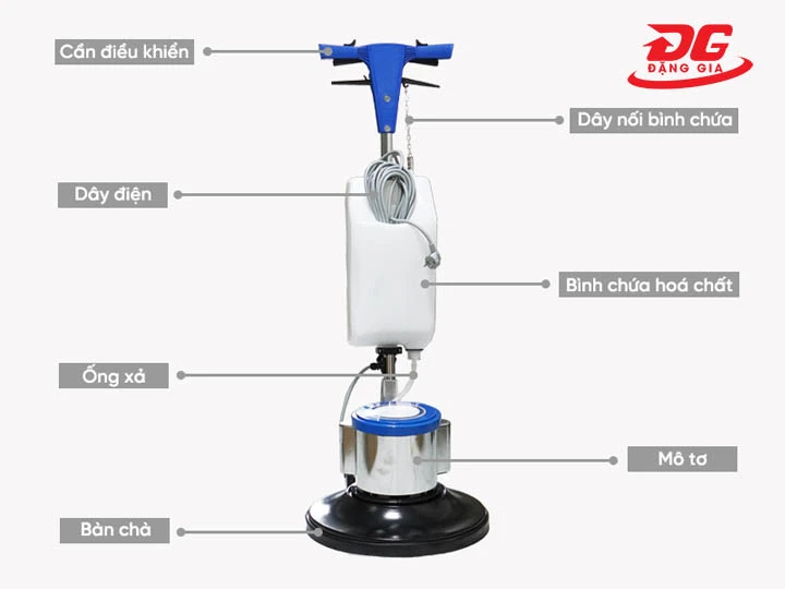 cấu tạo Máy chà sàn giặt thảm BF522