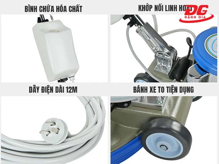 cấu tạo Máy chà sàn Kungfu Clean HC 522