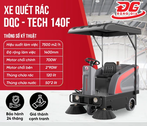 Xe quét rác ngồi lái DQC - Tech 140F 2
