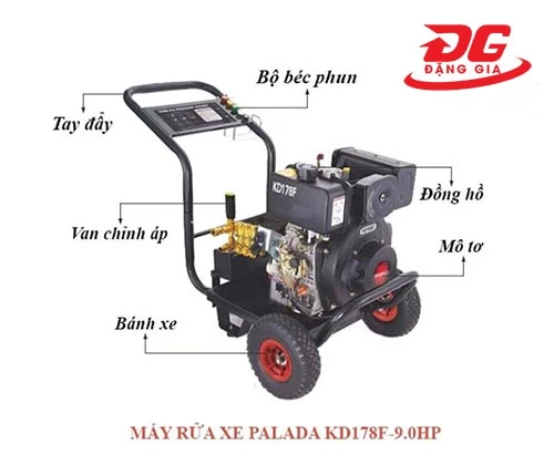 Máy rửa xe Palada KD178F-9.0HP 3