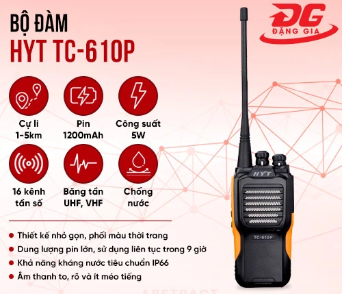Bộ đàm cầm tay HYT TC-610P 2