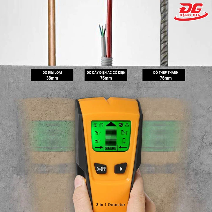 độ sâu dò tìm của máy dò điện âm tường