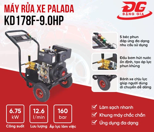 Máy rửa xe Palada KD178F-9.0HP 2