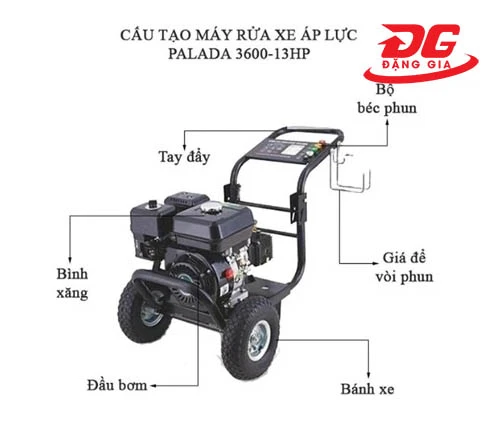 Máy xịt rửa xe cao áp Palada 3600-13HP 3