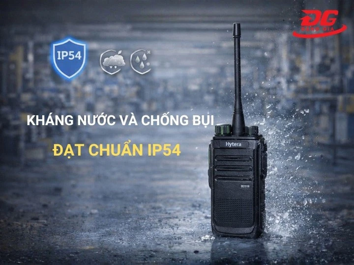 Khả năng chống nước bộ đàm Hytera BD518